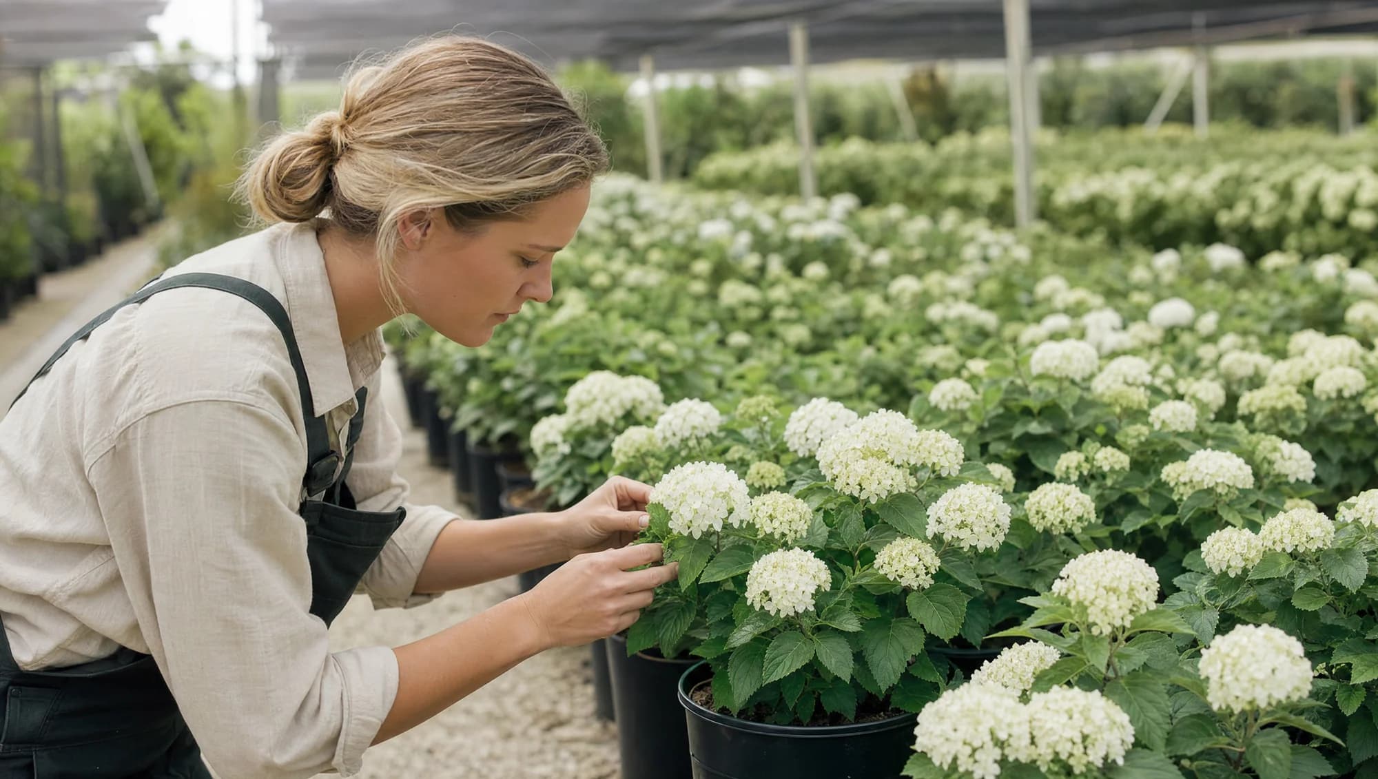 Plant material being checked before installation